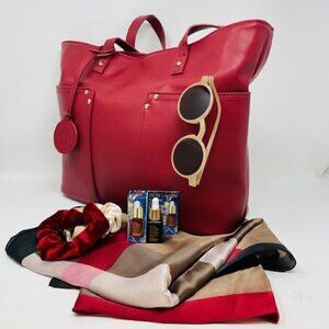 7 pc-Estee Lauder Adv Night repair, totebag, scarf, sunglasses, scrunchies-NEW!